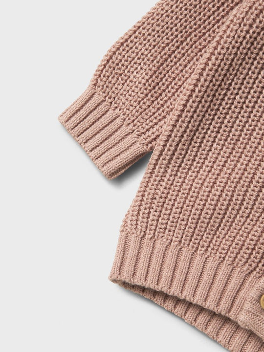 Lil' Atelier EMLEN LS KNIT CARDIGAN NOOS - Misty Rose | Torgunns Barneklær AS