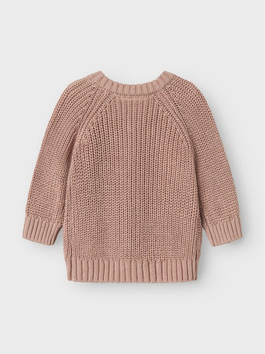 Lil' Atelier EMLEN LS KNIT CARDIGAN NOOS - Misty Rose | Torgunns Barneklær AS
