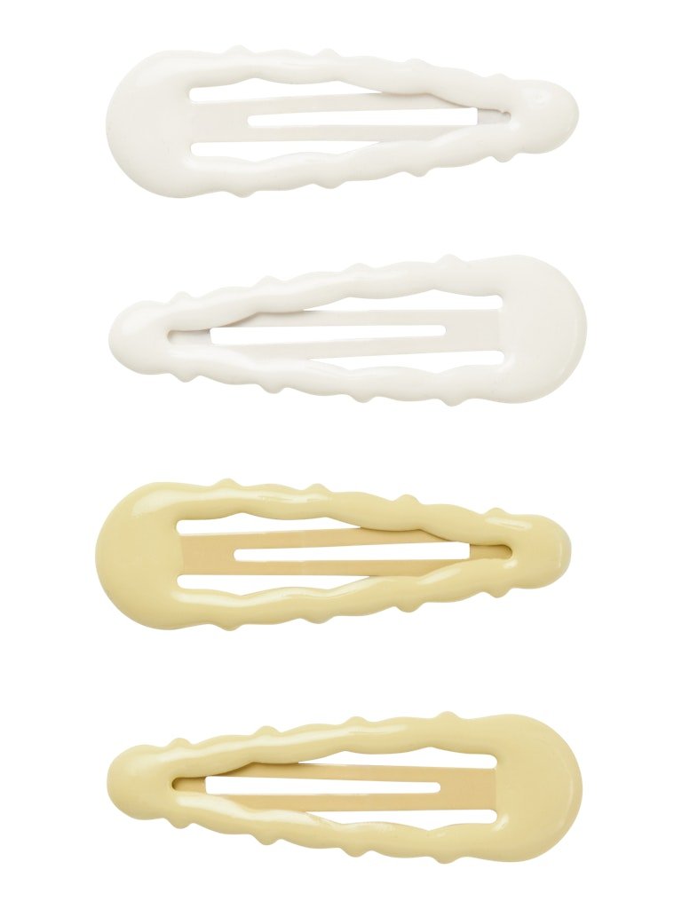 Lil' Atelier HANNE 4P HAIR CLIPS - Coconut Milk | Torgunns Barneklær AS
