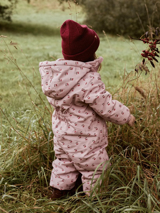 Lil' Atelier LASNOW10 vinterdress – Misty Rose | Cherry | Torgunns Barneklær AS