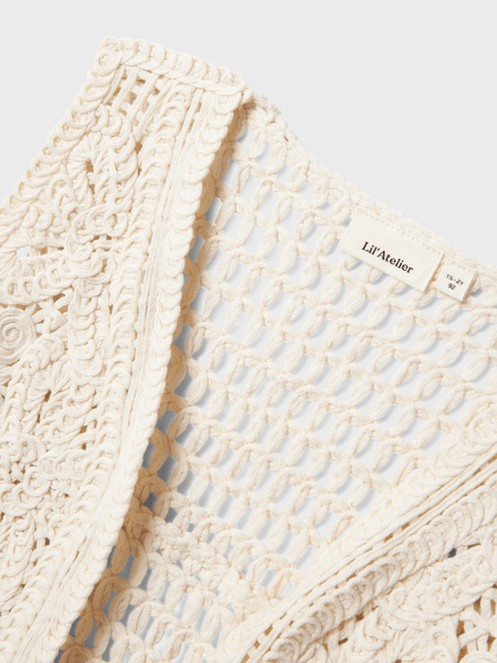 Lil' Atelier Mini DAGNY LOOSE VEST - Turtledove | Torgunns Barneklær AS