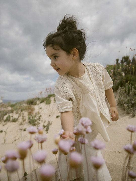 Lil' Atelier Mini DAISY SS LOOSE SHIRT - Turtledove | Torgunns Barneklær AS