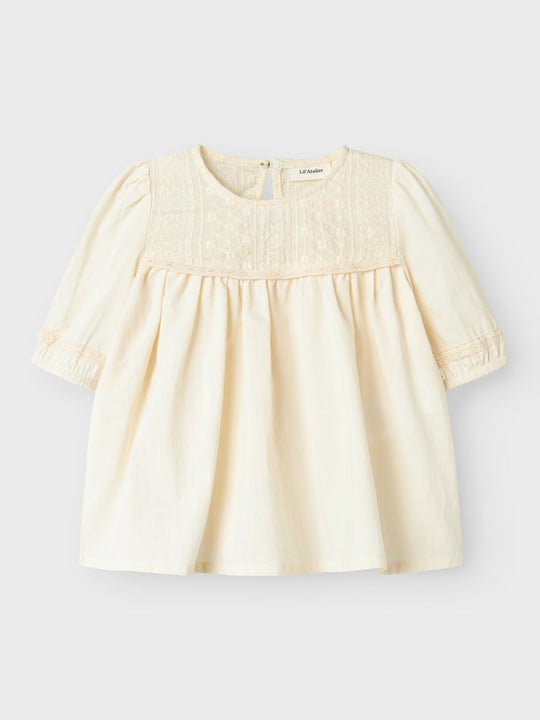 Lil' Atelier Mini DAISY SS LOOSE SHIRT - Turtledove | Torgunns Barneklær AS