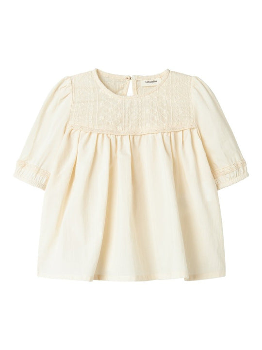Lil' Atelier Mini DAISY SS LOOSE SHIRT - Turtledove | Torgunns Barneklær AS