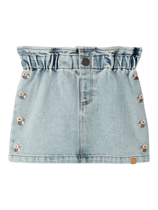 Lil' Atelier Mini DARLEE DOA DENIM SKIRT - Medium Blue Denim | FLOWER | Torgunns Barneklær AS
