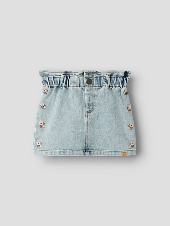 Lil' Atelier Mini DARLEE DOA DENIM SKIRT - Medium Blue Denim | FLOWER | Torgunns Barneklær AS