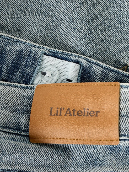 Lil' Atelier Mini DARLEE DOA LOOSE JEANS - Medium Blue Denim | FLOWER | Torgunns Barneklær AS