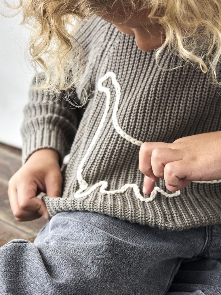 Lil' Atelier Mini EMLEN EMB KNIT - Overland Trek | Torgunns Barneklær AS