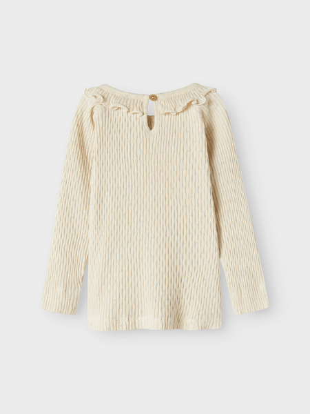 Lil' Atelier Mini FIDUCIA LS SLIM TOP - Turtledove | Torgunns Barneklær AS