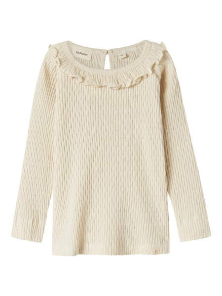 Lil' Atelier Mini FIDUCIA LS SLIM TOP - Turtledove | Torgunns Barneklær AS