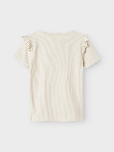 Lil' Atelier Mini FLEURA SS SLIM TOP - Turtledove | Torgunns Barneklær AS