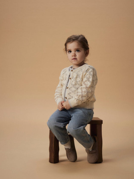 Lil' Atelier Mini FLEURA SS SLIM TOP - Vapor Blue | Torgunns Barneklær AS