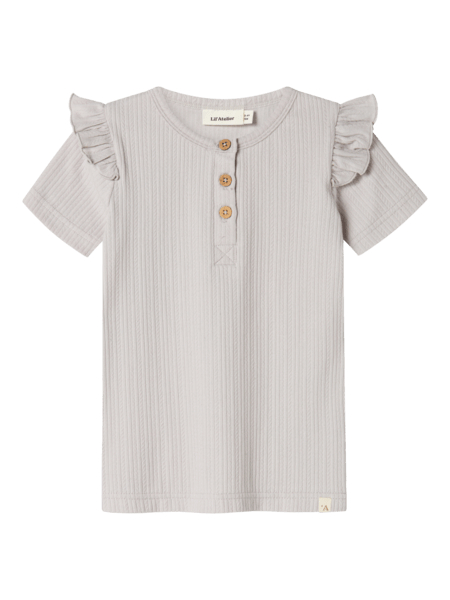 Lil' Atelier Mini FLEURA SS SLIM TOP - Vapor Blue | Torgunns Barneklær AS