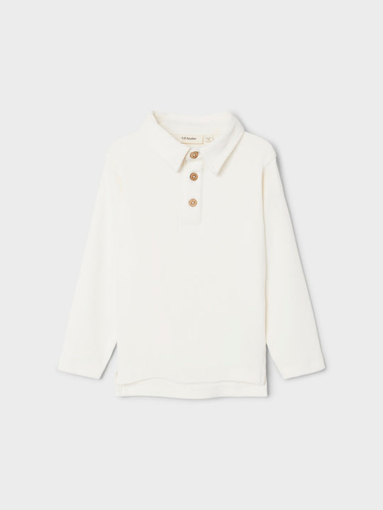 Lil' Atelier Mini FUNDO LS SLIM TOP - Coconut Milk | Torgunns Barneklær AS