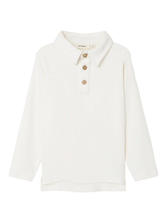 Lil' Atelier Mini FUNDO LS SLIM TOP - Coconut Milk | Torgunns Barneklær AS