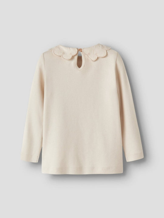 Lil' Atelier Mini FUNDO LS SLIM TOP - Turtledove | Torgunns Barneklær AS