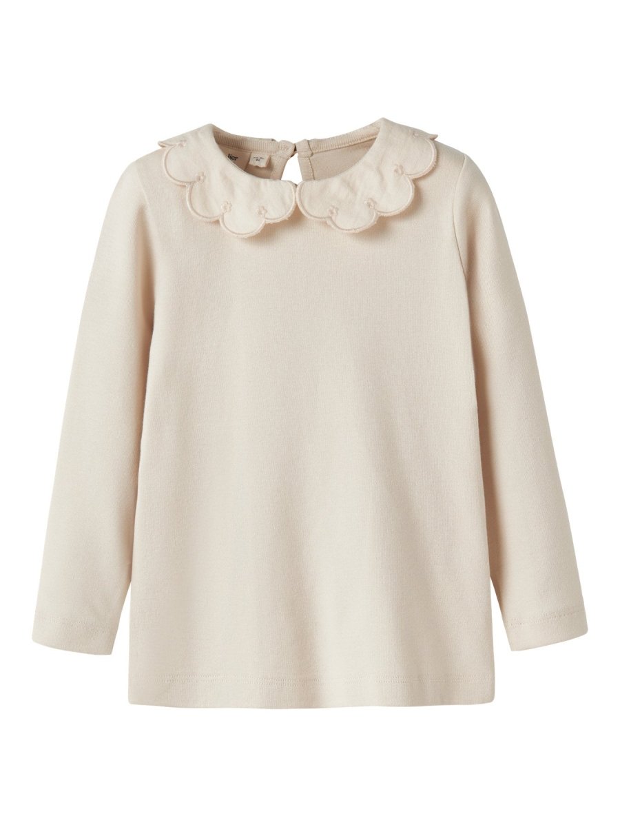 Lil' Atelier Mini FUNDO LS SLIM TOP - Turtledove | Torgunns Barneklær AS
