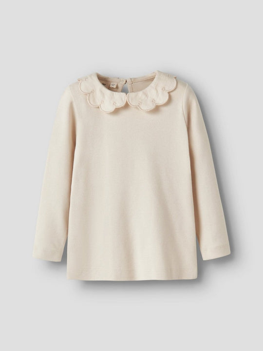Lil' Atelier Mini FUNDO LS SLIM TOP - Turtledove | Torgunns Barneklær AS
