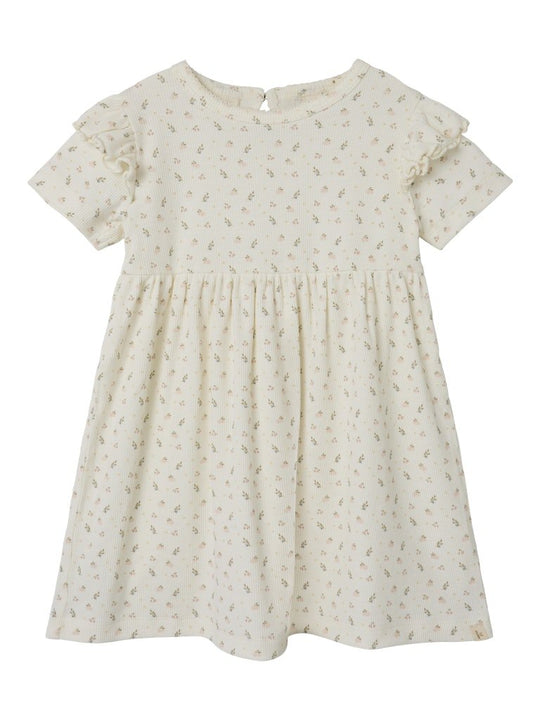 Lil' Atelier Mini GAGO KIV SS DRESS - Coconut Milk | Torgunns Barneklær AS