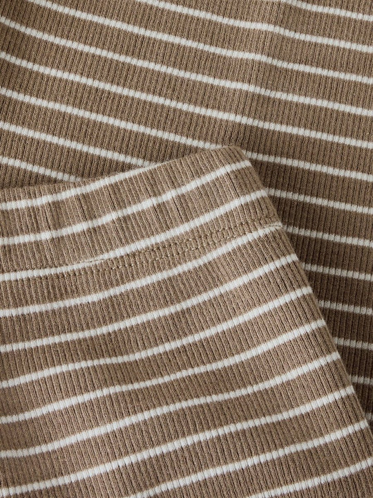 Lil' Atelier Mini GAGO LS NIGHT SET - Sepia Tint Stripes | Torgunns Barneklær AS