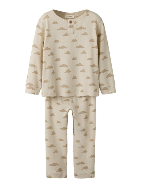Lil' Atelier Mini GAGO LS NIGHT SET - Turtledove Cloudy | Torgunns Barneklær AS