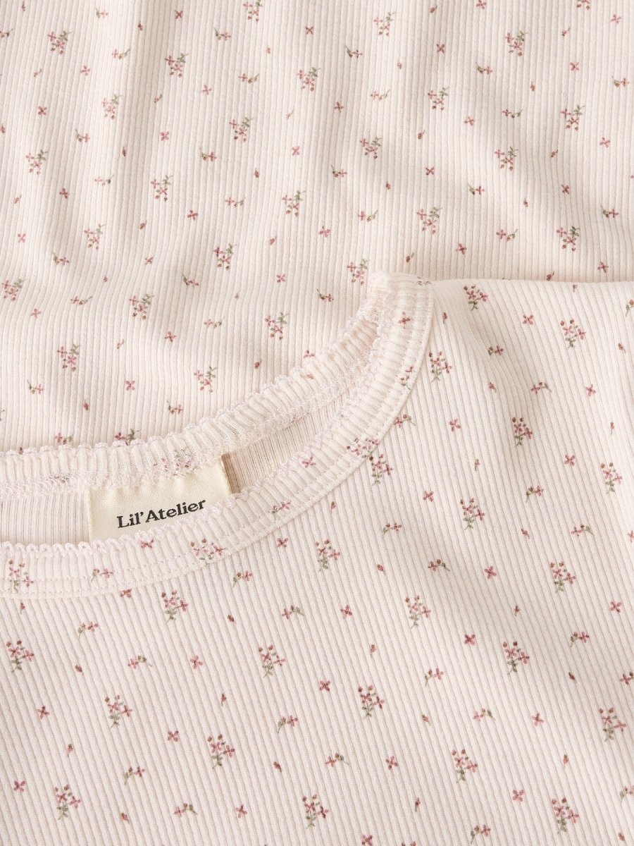 Lil' Atelier Mini GAGO NIGHT SET - Almost Mauve | FLOWERS | Torgunns Barneklær AS