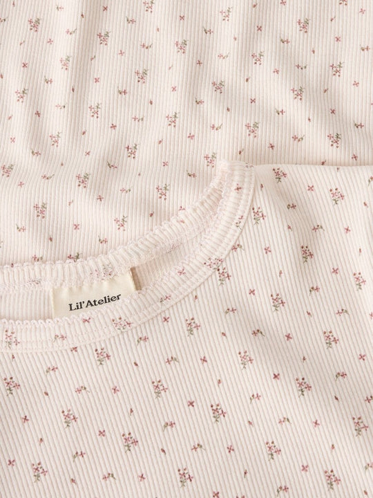 Lil' Atelier Mini GAGO NIGHT SET - Almost Mauve | FLOWERS | Torgunns Barneklær AS