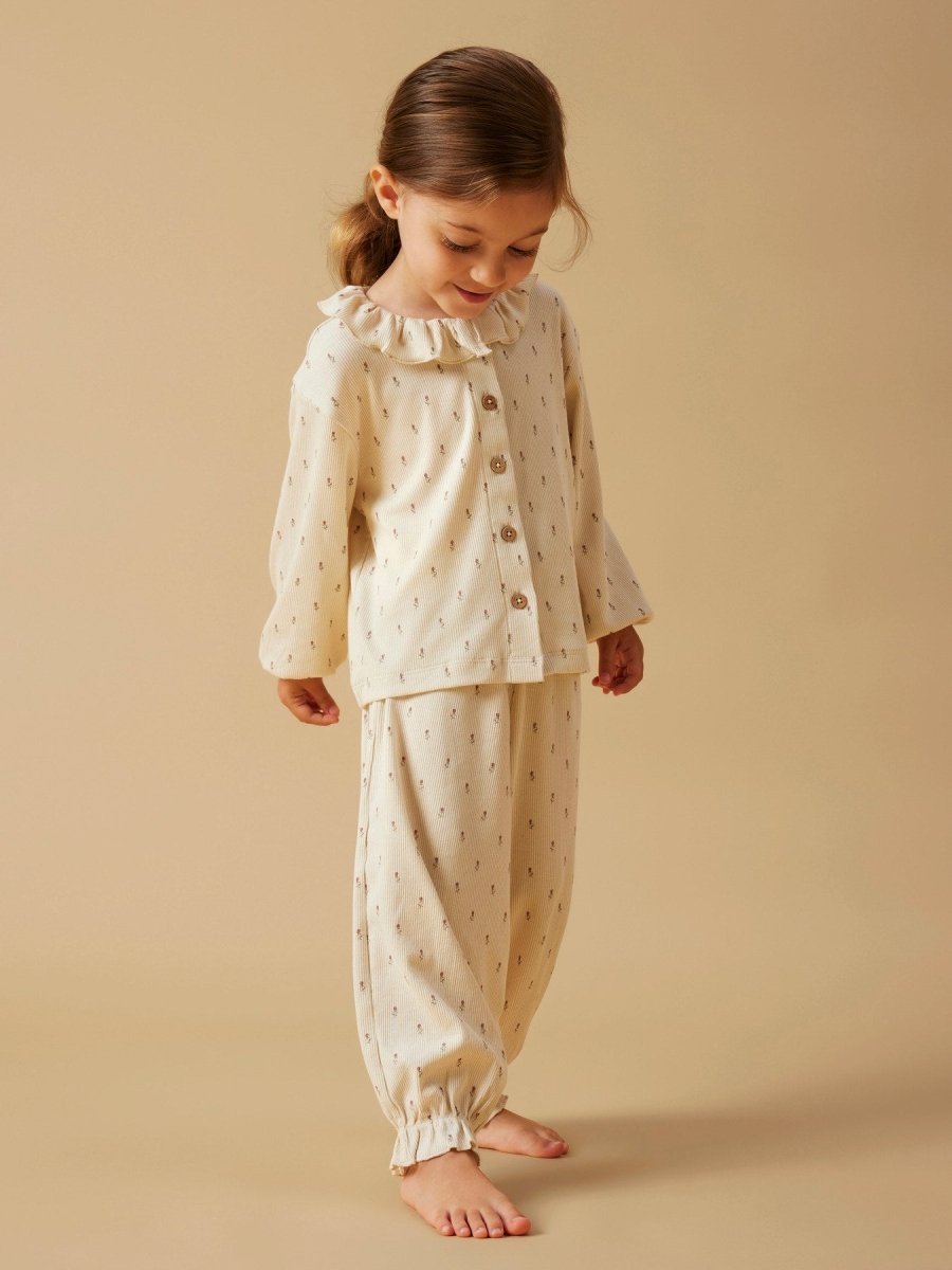 Lil' Atelier Mini GAGO RUA LOOSE NIGHT SET - Turtledove | FLORAL | Torgunns Barneklær AS