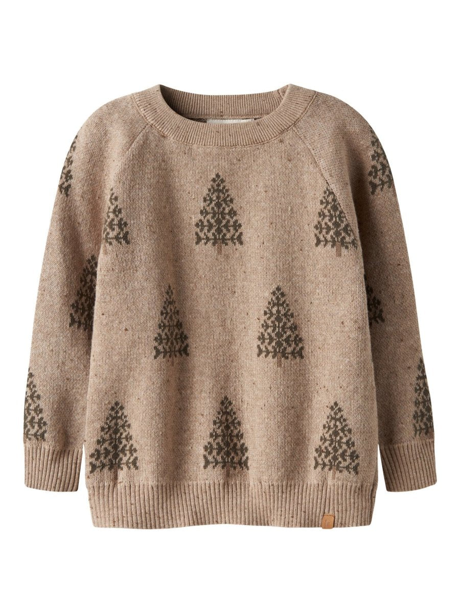 Lil' Atelier Mini GALTO BOB LS KNIT - Oxford Tan | Torgunns Barneklær AS