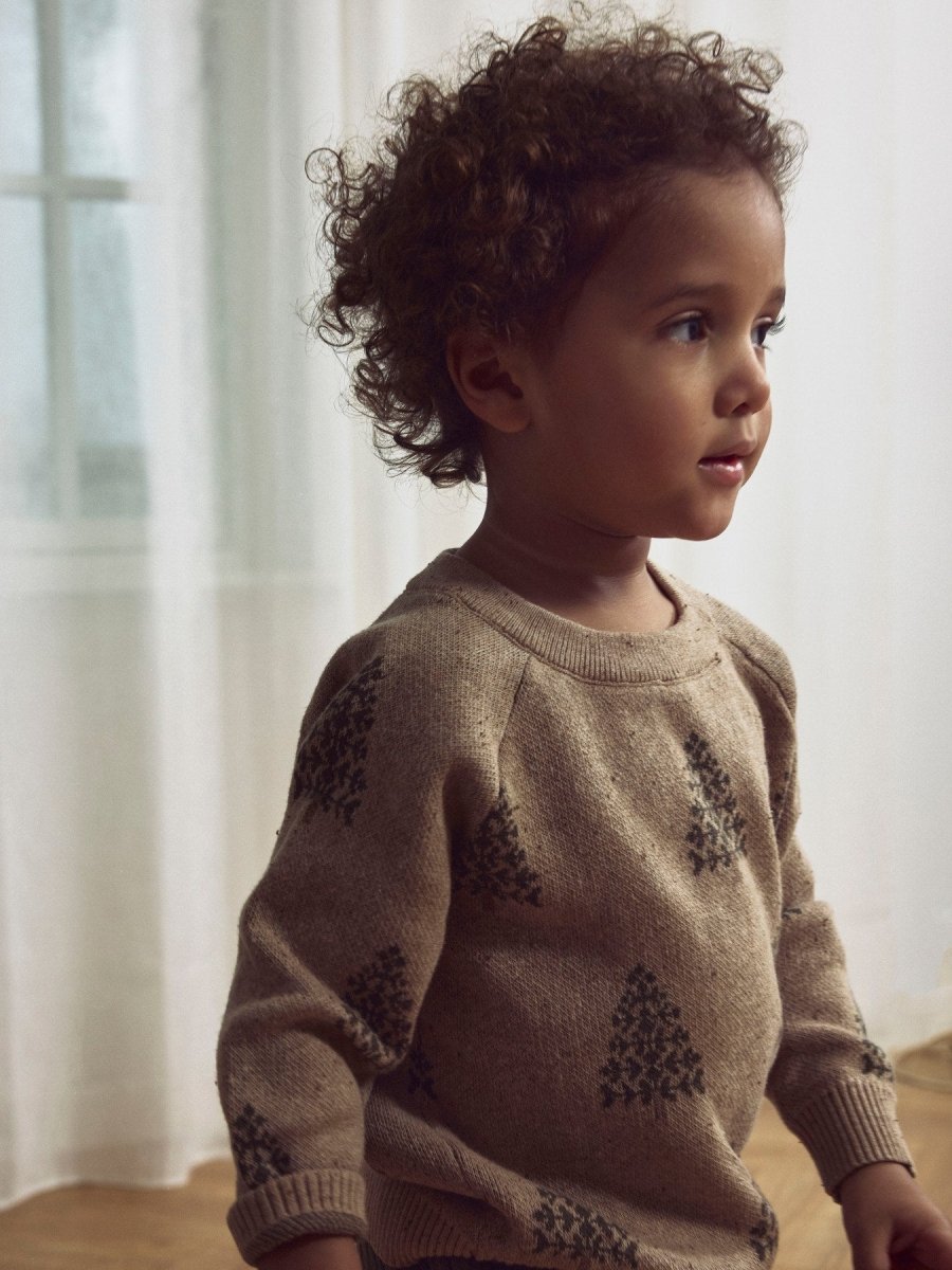 Lil' Atelier Mini GALTO BOB LS KNIT - Oxford Tan | Torgunns Barneklær AS
