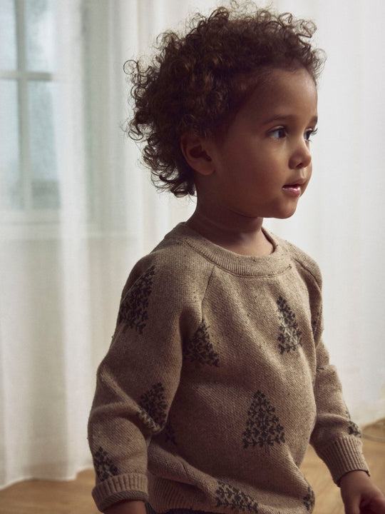 Lil' Atelier Mini GALTO BOB LS KNIT - Oxford Tan | Torgunns Barneklær AS