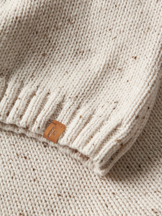 Lil' Atelier Mini GALTO FAK LS KNIT - Turtledove | Torgunns Barneklær AS