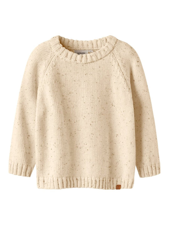 Lil' Atelier Mini GALTO FAK LS KNIT - Turtledove | Torgunns Barneklær AS