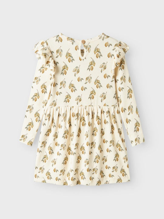 Lil' Atelier Mini GAVO ENK LS DRESS - Turtledove | Torgunns Barneklær AS