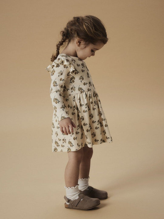 Lil' Atelier Mini GAVO ENK LS DRESS - Turtledove | Torgunns Barneklær AS