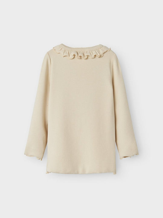 Lil' Atelier Mini GAYO KOJ LS SLIM TOP - Turtledove | Torgunns Barneklær AS