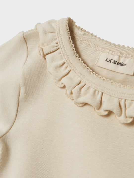 Lil' Atelier Mini GAYO KOJ LS SLIM TOP - Turtledove | Torgunns Barneklær AS