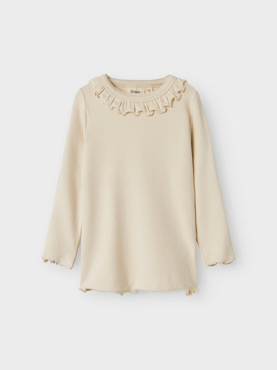 Lil' Atelier Mini GAYO KOJ LS SLIM TOP - Turtledove | Torgunns Barneklær AS