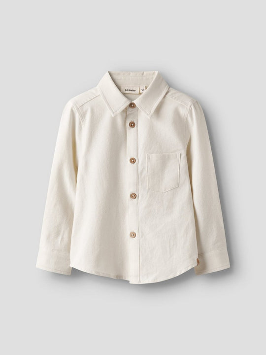 Lil' Atelier Mini HADAM LS SHIRT - Turtledove | Torgunns Barneklær AS