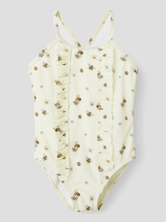 Lil' Atelier Mini HELGINA SWIMSUIT - Turtledove | Torgunns Barneklær AS