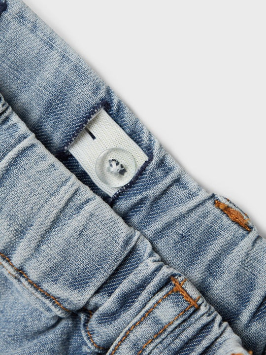 Lil' Atelier Mini HILBERT LOOSE DENIM SHORTS - Light Blue Denim | Torgunns Barneklær AS