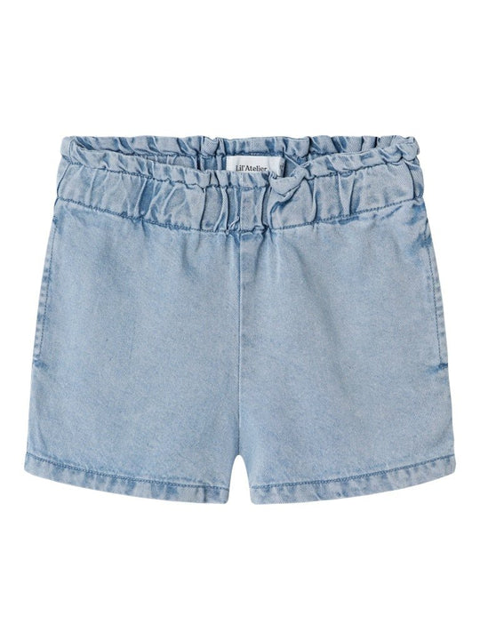 Lil' Atelier Mini HOLLY LOOSE DENIM SHORTS - Medium Blue Denim | Torgunns Barneklær AS
