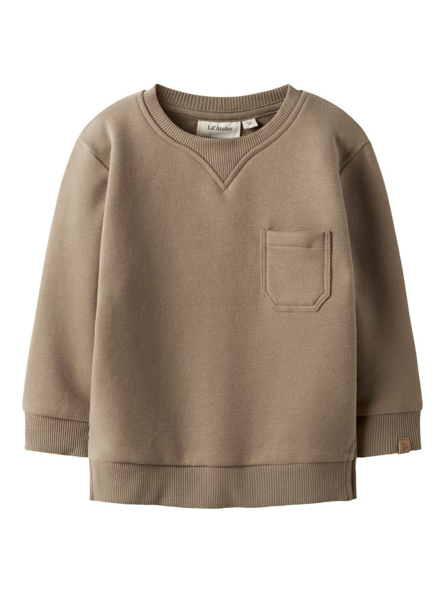 Lil' Atelier Mini ILONDON RIM LS LOOSE SWEAT - Sepia Tint | Torgunns Barneklær AS