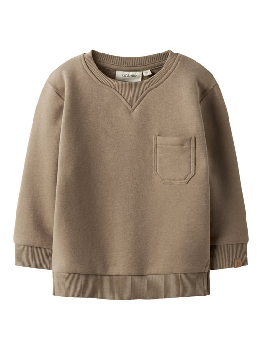 Lil' Atelier Mini ILONDON RIM LS LOOSE SWEAT - Sepia Tint | Torgunns Barneklær AS