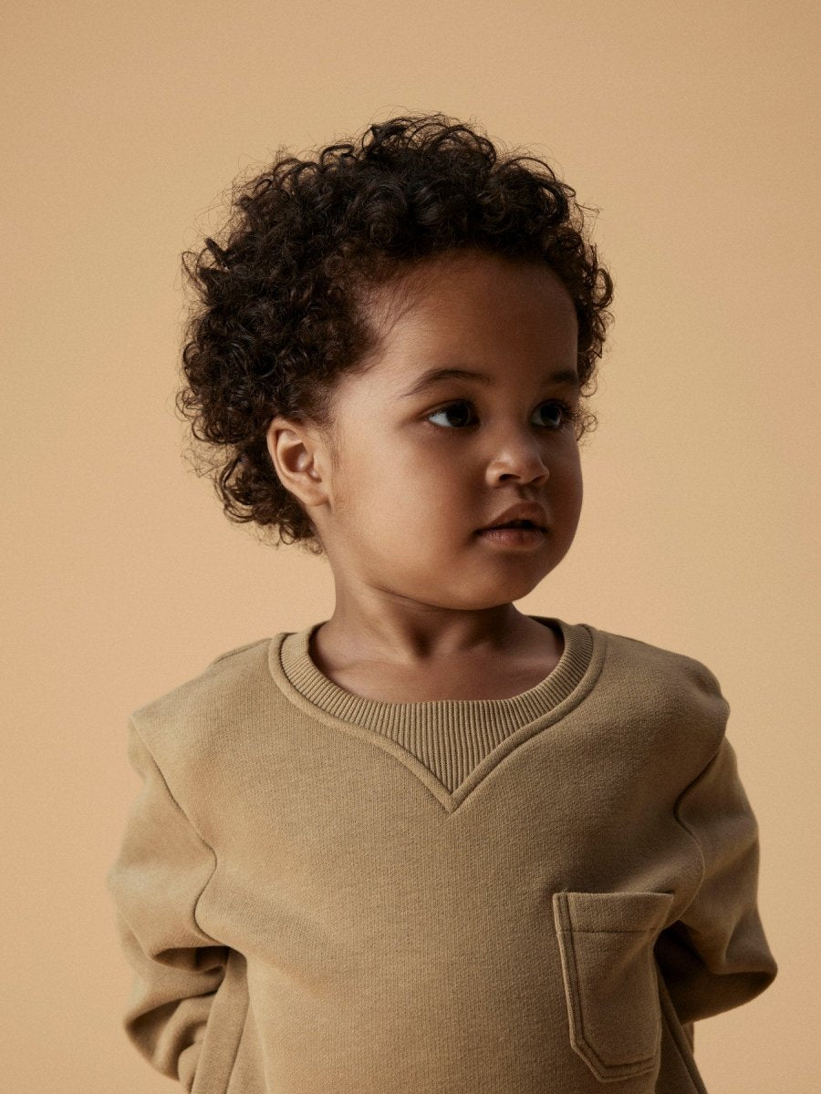 Lil' Atelier Mini ILONDON RIM LS LOOSE SWEAT - Sepia Tint | Torgunns Barneklær AS