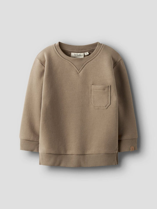 Lil' Atelier Mini ILONDON RIM LS LOOSE SWEAT - Sepia Tint | Torgunns Barneklær AS