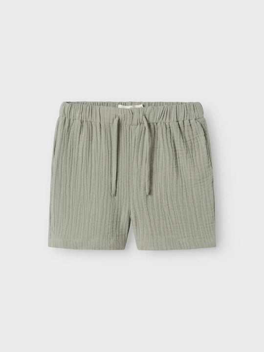 Lil' Atelier MINI JANU LOOSE SHORTS - Seagrass | Torgunns Barneklær AS