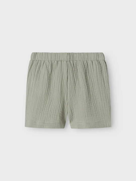 Lil' Atelier MINI JANU LOOSE SHORTS - Seagrass | Torgunns Barneklær AS
