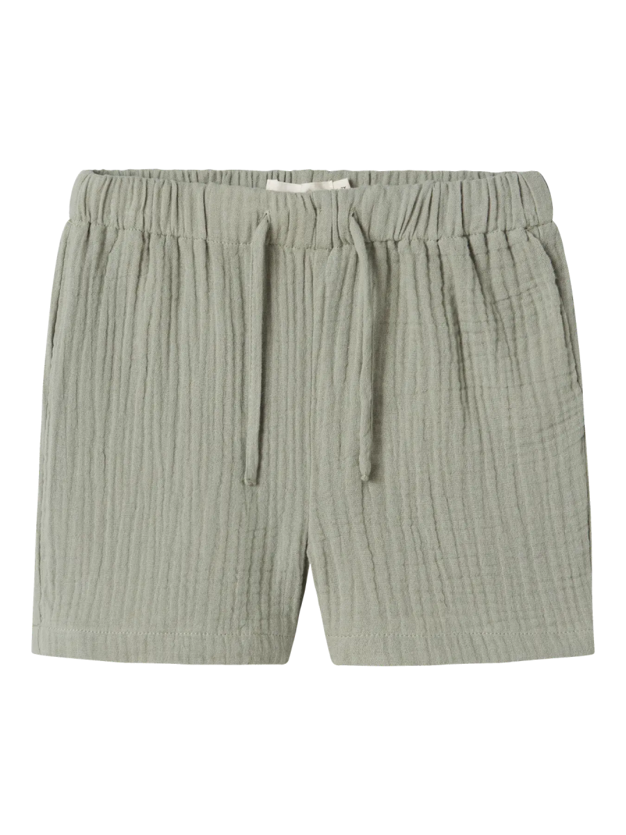 Lil' Atelier MINI JANU LOOSE SHORTS - Seagrass | Torgunns Barneklær AS