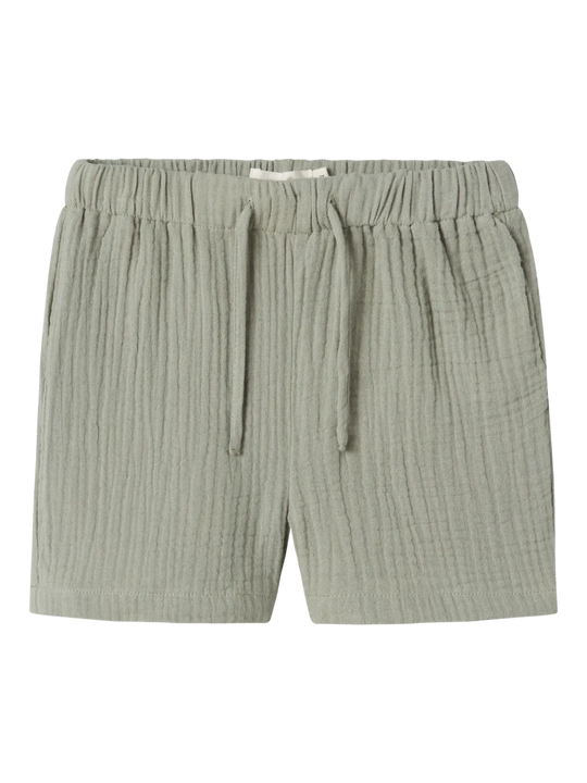 Lil' Atelier MINI JANU LOOSE SHORTS - Seagrass | Torgunns Barneklær AS